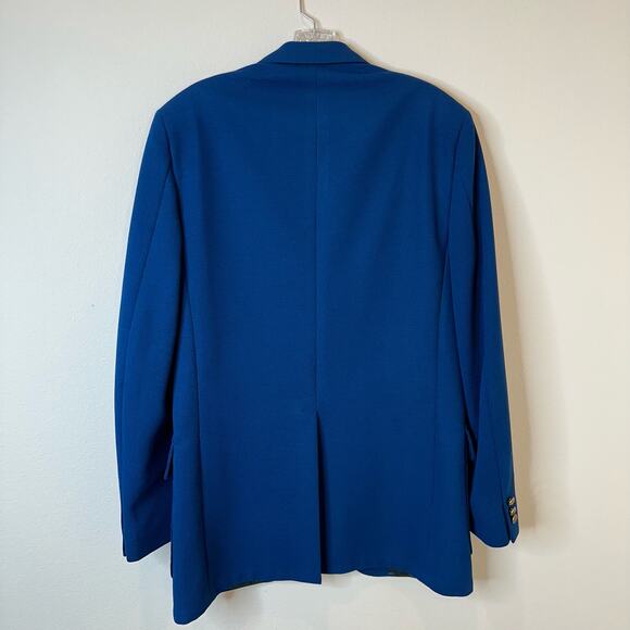 Vintage Hardwick Sport Coat Blazer Size 40L Cobalt Blue Waffle Weave Two Button - Picture 6 of 13